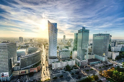 Skyline von Warschau (Polen)