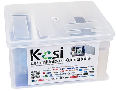 Die K-CSI Kunstststoffkiste inklusive Lehrmaterialien für Pädagogen (c) Harald Kicker / JKU Linz
