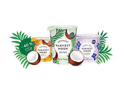 Ab sofort stellt Harvest Moon den Kunststoffbecher der pflanzlichen Joghurtalternativen auf 100 % recyceltes PET um