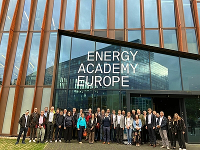 Projektpartner:innen aus 8 Ländern und 10 Regionen trafen sich zum Konsortialmeeting in der New Energy Academy in Groningen. © Business Upper Austria