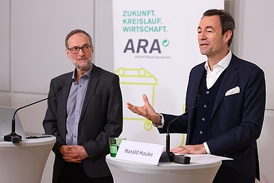 v.l.n.r.: Bertram Barth (Integral Geschäftsführer) und Harald Hauke (ARA Vorstandssprecher)