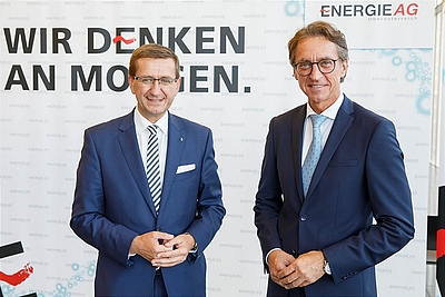 Aufsichtsratsvorsitzender Markus Achleitner mit Generaldirektor Leonhard Schitter © Energie AG