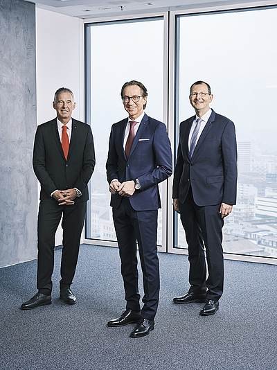 Gesamtvorstand der Energie AG, v.l.n.r.: CFO Andreas Kolar, CEO Leonhard Schitter, COO Stefan Stallinger